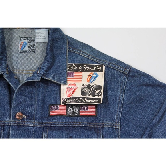 Rolling Stones Original Rare New with Tags 1989 Steel Wheels Tour Denim Jacket M - Picture 9 of 12